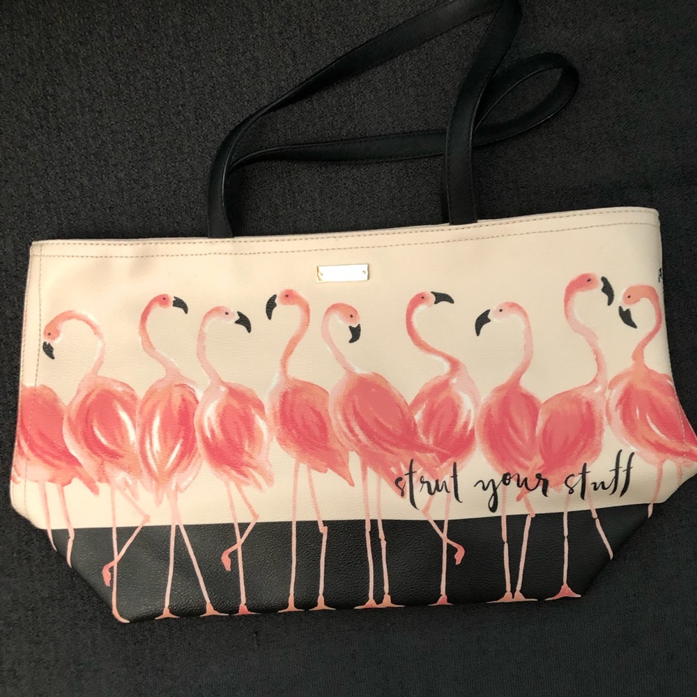 Kate Spade Flamingo “Strut Your Stuff” leather bag